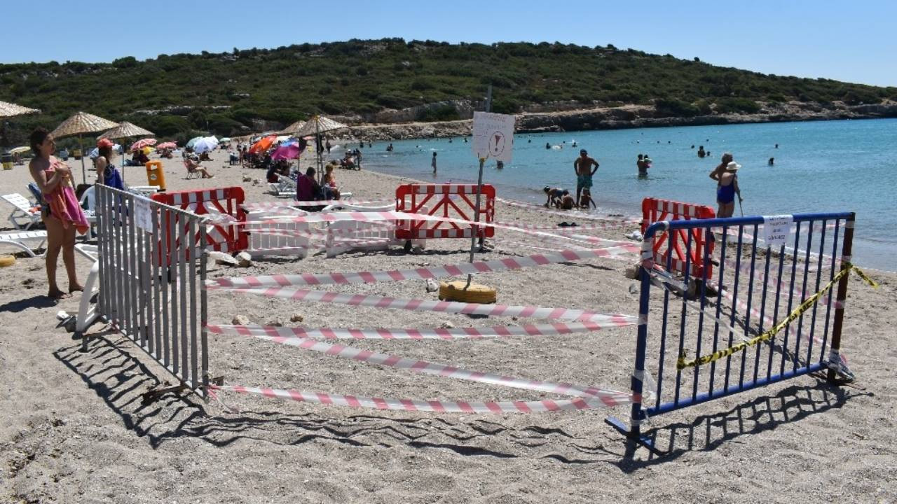 İçmeler sahilinde ağlara takılıp ölmüş caretta bulundu